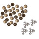 Plastic Domed Head Punk Studs with Base Pin - (Pack of 100)